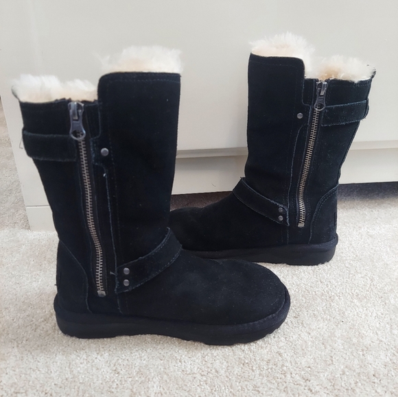 UGG Black Suede Boots - Picture 3 of 10